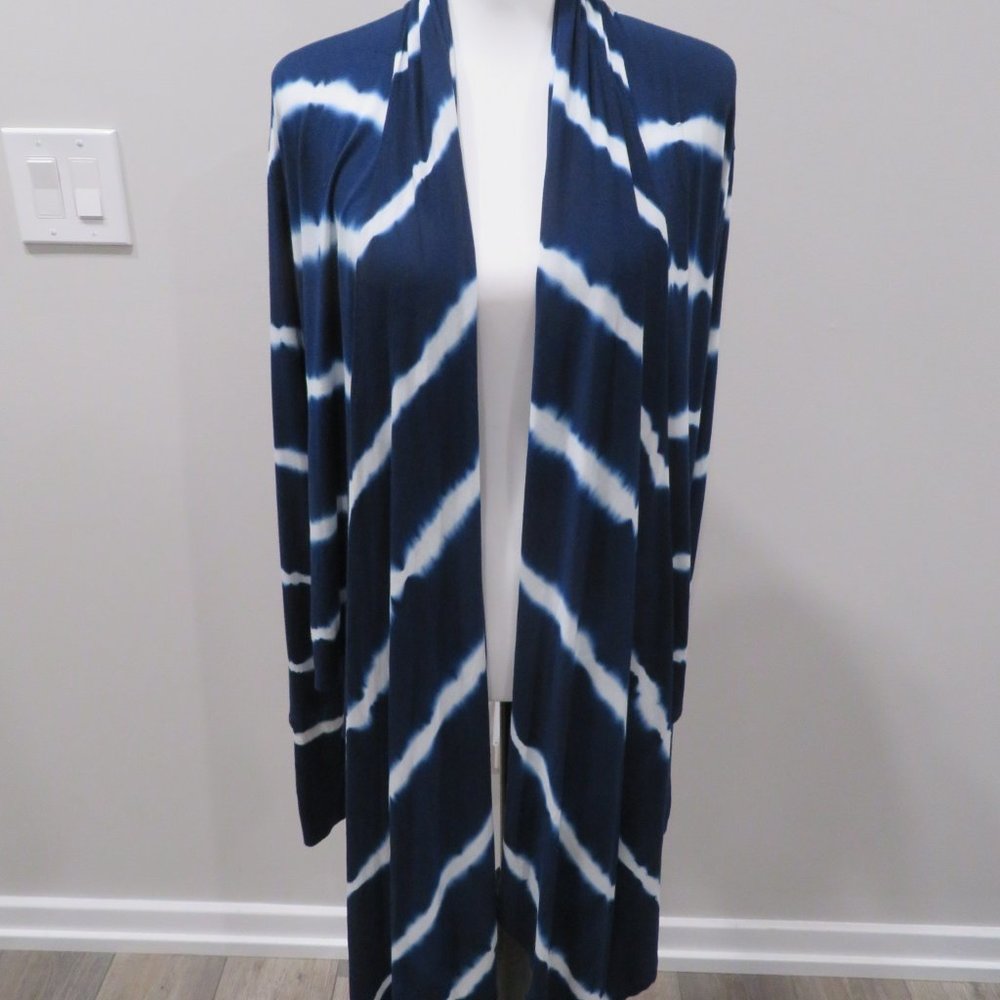 Hodges Indigo Tie Dye Long Cardigan Duster